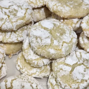 Lemon Almond Crinkle Cookies (Gluten Free)